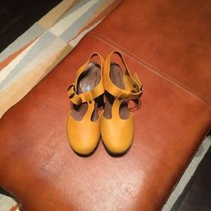 Like New Mustard Yellow Swedish Clogs